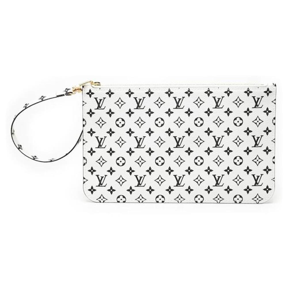 Louis Vuitton Pochette MM Black and White Pouch Wristlet Mini Monogram LTD Rare - Picture 4 of 16